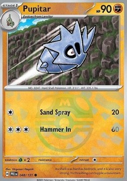 Pupitar 048 — Prismatic Evolutions: Additionals Singles (English Pokémon TCG card)
