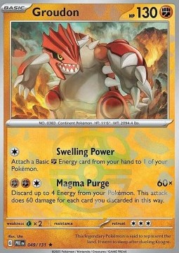 Groudon 049 — Prismatic Evolutions: Additionals Singles (English Pokémon TCG card)
