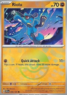 Riolu 050 — Prismatic Evolutions: Additionals Singles (English Pokémon TCG card)
