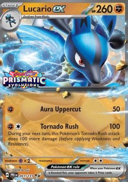 Lucario ex 051 — Prismatic Evolutions: Additionals Singles (English Pokémon TCG card)