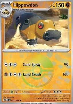 Hippowdon 053 — Prismatic Evolutions: Additionals Singles (English Pokémon TCG card)