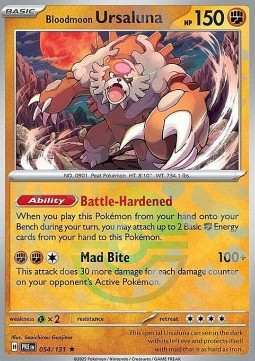 Bloodmoon Ursaluna 054 — Prismatic Evolutions: Additionals Singles (English Pokémon TCG card)