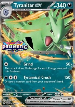 Tyranitar ex 064 — Prismatic Evolutions: Additionals Singles (English Pokémon TCG card)