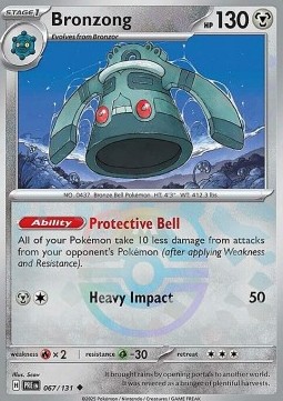 Bronzong 067 — Prismatic Evolutions: Additionals Singles (English Pokémon TCG card)