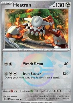 Heatran 068 — Prismatic Evolutions: Additionals Singles (English Pokémon TCG card)
