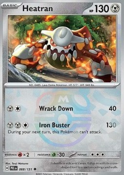 Heatran 068 — Prismatic Evolutions: Additionals Singles (English Pokémon TCG card)