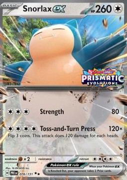 Snorlax ex 076 — Prismatic Evolutions: Additionals Singles (English Pokémon TCG card)