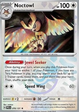Noctowl 078 — Prismatic Evolutions: Additionals Singles (English Pokémon TCG card)