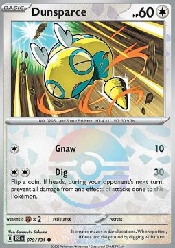 Dunsparce 079 — Prismatic Evolutions: Additionals Singles (English Pokémon TCG card)