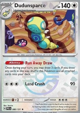 Dudunsparce 080 — Prismatic Evolutions: Additionals Singles (English Pokémon TCG card)