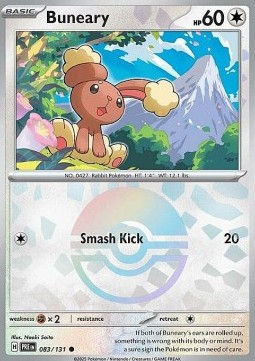 Buneary 083 — Prismatic Evolutions: Additionals Singles (English Pokémon TCG card)