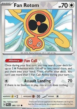 Fan Rotom 085 — Prismatic Evolutions: Additionals Singles (English Pokémon TCG card)