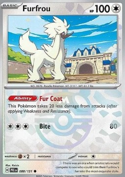 Furfrou 088 — Prismatic Evolutions: Additionals Singles (English Pokémon TCG card)
