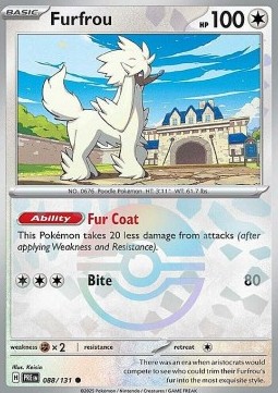 Furfrou 088 — Prismatic Evolutions: Additionals Singles (English Pokémon TCG card)