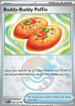 Buddy-Buddy Poffin 101 — Prismatic Evolutions: Additionals Singles (English Pokémon TCG card)