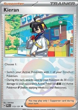 Kieran 113 — Prismatic Evolutions: Additionals Singles (English Pokémon TCG card)