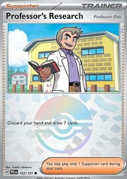 Professor's Research - Professor Oak 122 — Prismatic Evolutions: Additionals Singles (English Pokémon TCG card)