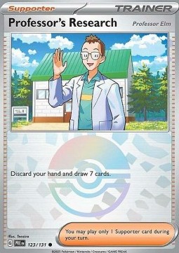 Professor's Research - Professor Elm 123 — Prismatic Evolutions: Additionals Singles (English Pokémon TCG card)