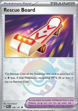 Rescue Board 126 — Prismatic Evolutions: Additionals Singles (English Pokémon TCG card)