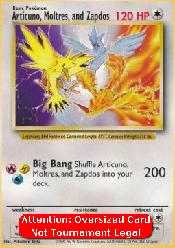 Articuno, Moltres, and Zapdos PR — Promos Singles (English Pokémon TCG card)