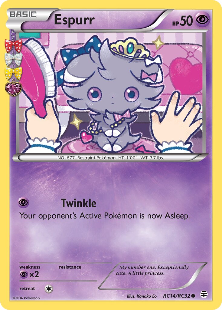 Espurr 014/25 — Generation (Radiant Collection) (English Pokémon TCG card)