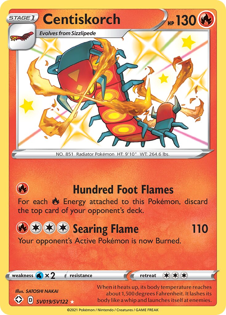 Centiskorch 019 — Shining Fates (Shiny Vault) (English Pokémon TCG card)