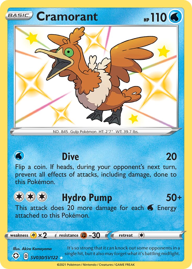 Cramorant 030 — Shining Fates (Shiny Vault) (English Pokémon TCG card)