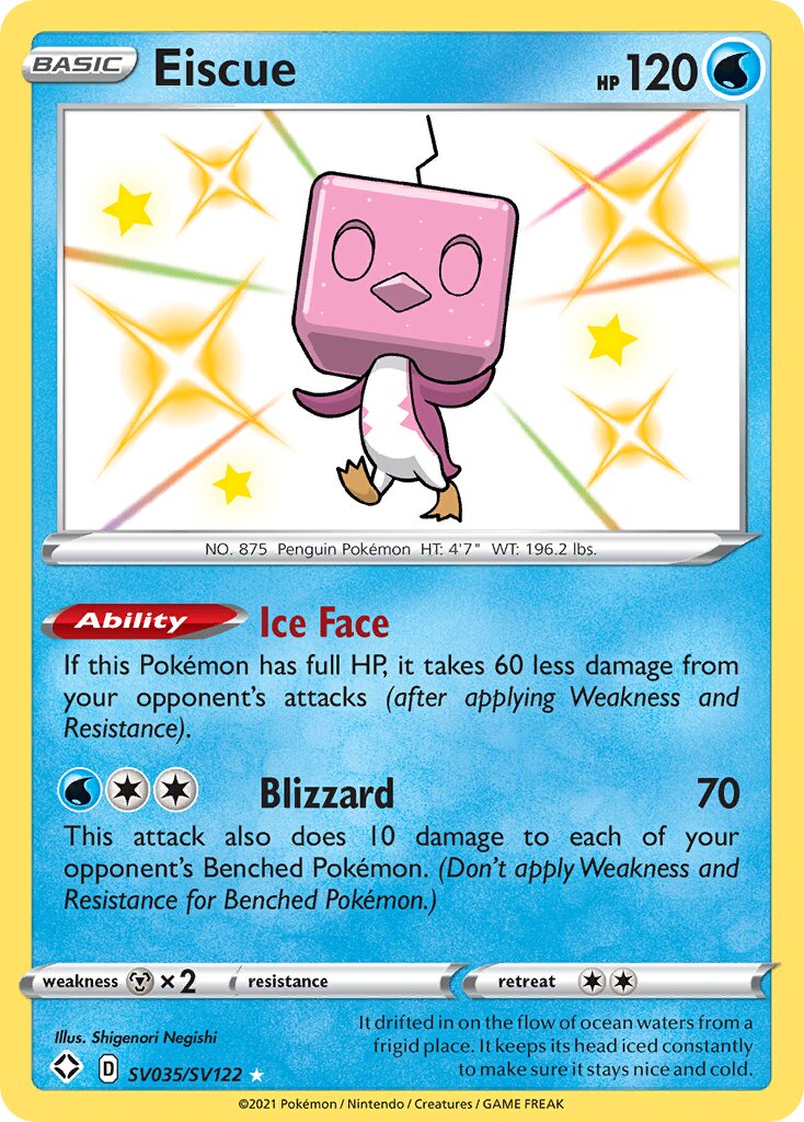 Eiscue 035 — Shining Fates (Shiny Vault) (English Pokémon TCG card)