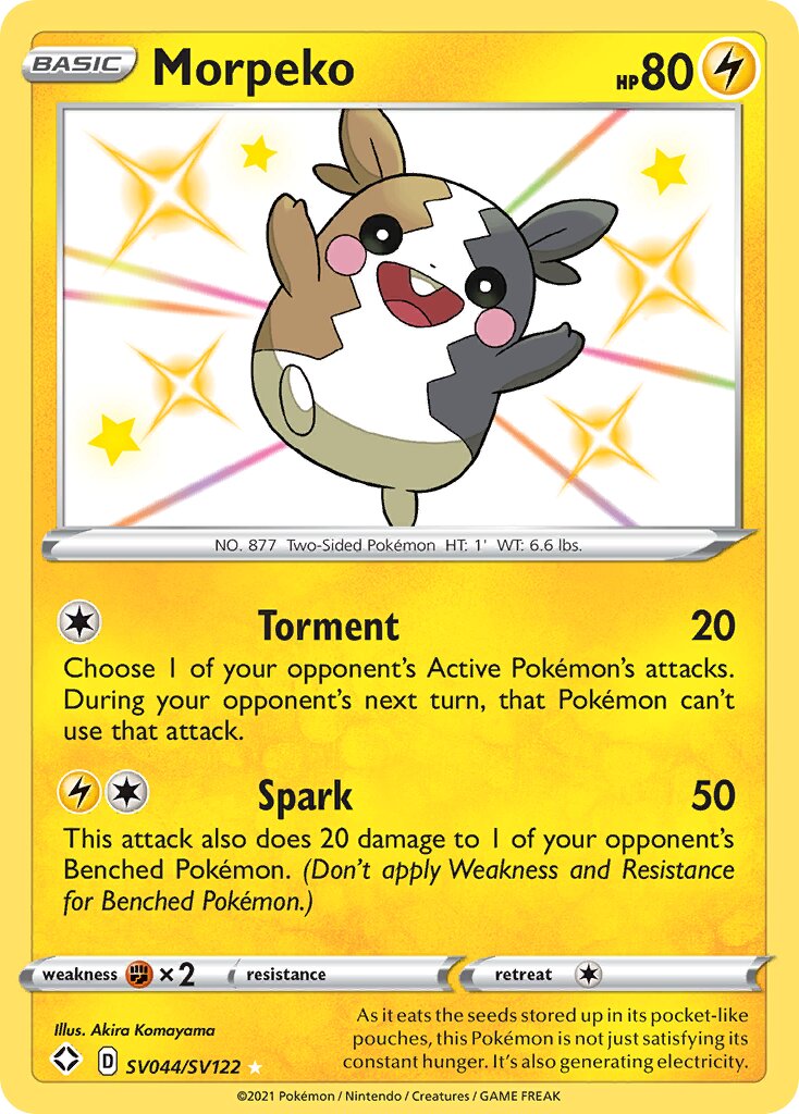 Morpeko 044 — Shining Fates (Shiny Vault) (English Pokémon TCG card)