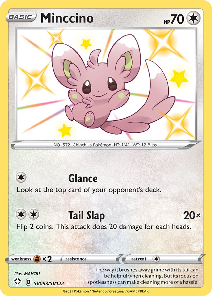Minccino 093 — Shining Fates (Shiny Vault) (English Pokémon TCG card)
