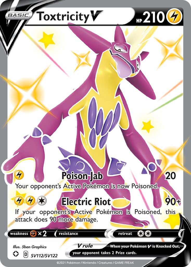 Toxtricity V 112 — Shining Fates (Shiny Vault) (English Pokémon TCG card)