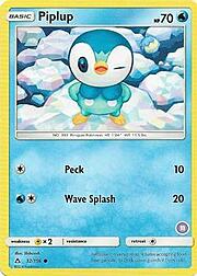 Piplup 032/156 — SM Trainer Kit (Alolan Sandslash) (English Pokémon TCG card)