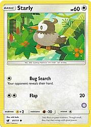 Starly 081/111 — SM Trainer Kit (Alolan Sandslash) (English Pokémon TCG card)
