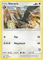 Staravia 082/111 — SM Trainer Kit: Alolan Sandslash & Alolan Ninetales (English Pokémon TCG card)