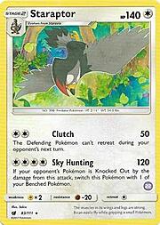 Staraptor 083/111 — SM Trainer Kit (Alolan Sandslash) (English Pokémon TCG card)