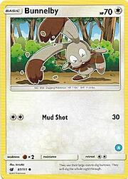 Bunnelby 087/111 — SM Trainer Kit (Alolan Ninetales) (English Pokémon TCG card)