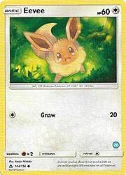 Eevee 104/156 — SM Trainer Kit: Alolan Sandslash & Alolan Ninetales (English Pokémon TCG card)