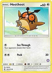 Hoothoot 106/147 — SM Trainer Kit: Alolan Sandslash & Alolan Ninetales (English Pokémon TCG card)