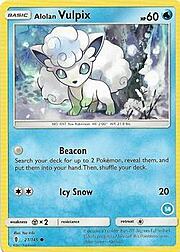 Alolan Vulpix 21/145 — SM Trainer Kit (Alolan Ninetales) (English Pokémon TCG card)