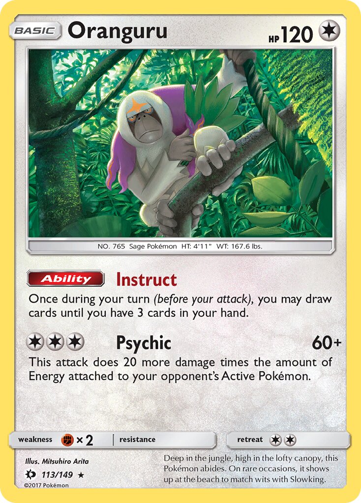 Oranguru 113/172 — Sun & Moon (English Pokémon TCG card)