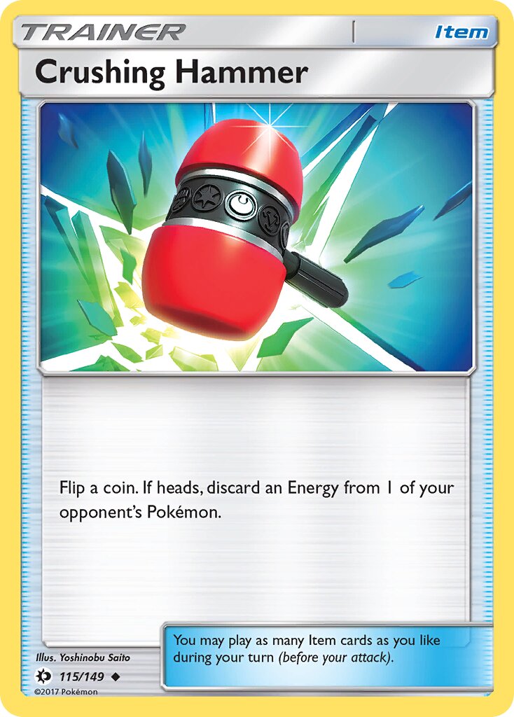 Crushing Hammer 115/172 — Sun & Moon (English Pokémon TCG card)