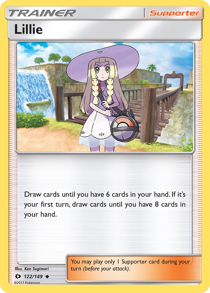 Lillie 122/172 — Sun & Moon (English Pokémon TCG card)