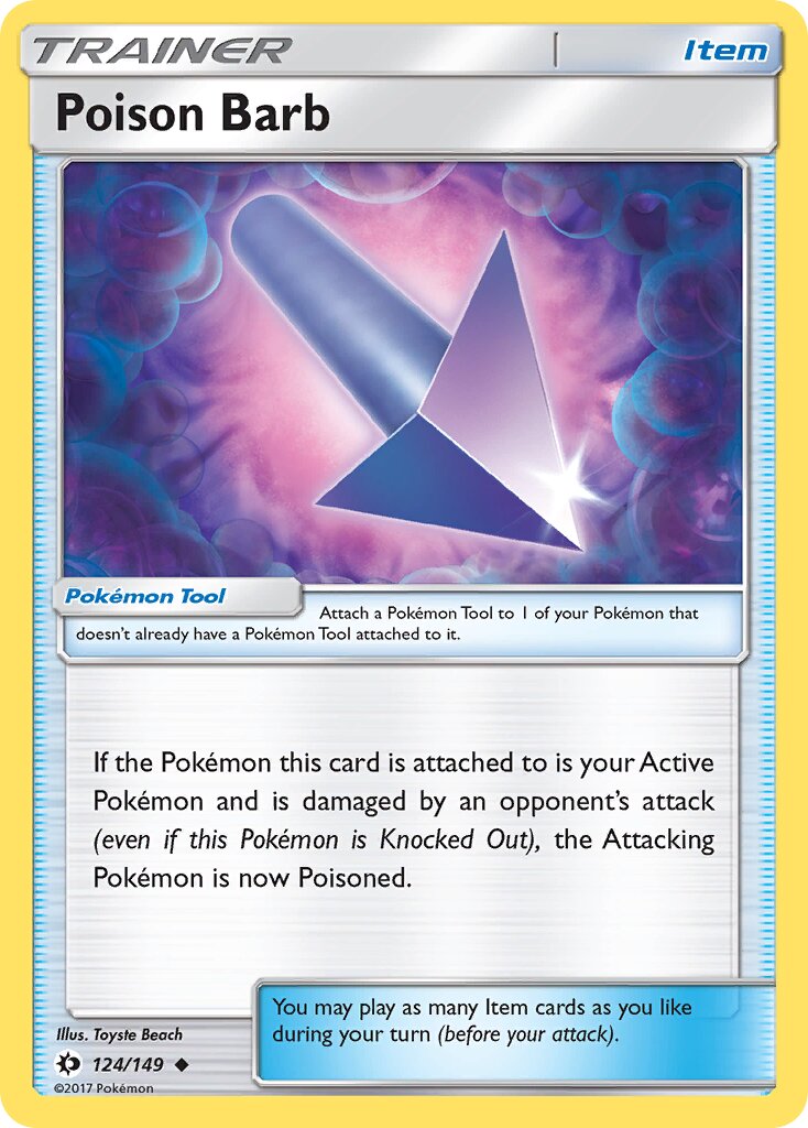 Poison Barb 124/172 — Sun & Moon (English Pokémon TCG card)
