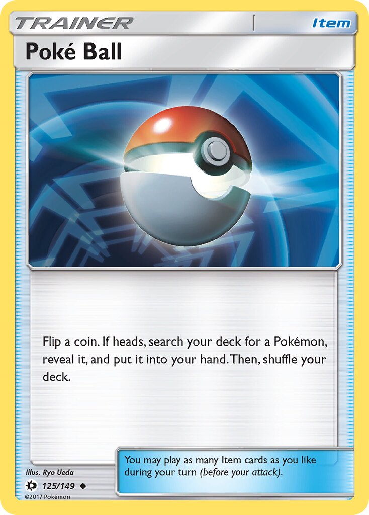 Poké Ball 125/172 — Sun & Moon (English Pokémon TCG card)