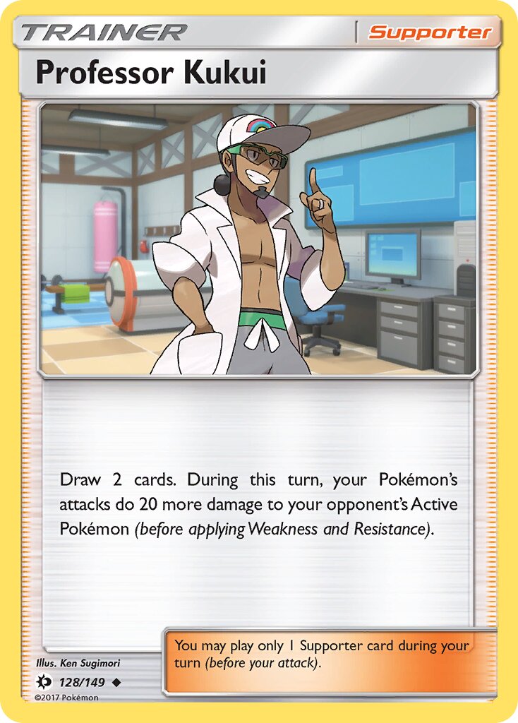Professor Kukui 128/172 — Sun & Moon (English Pokémon TCG card)