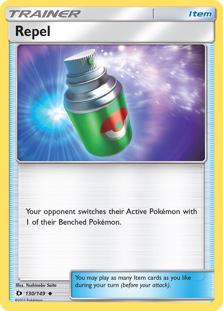 Repel 130/172 — Sun & Moon (English Pokémon TCG card)