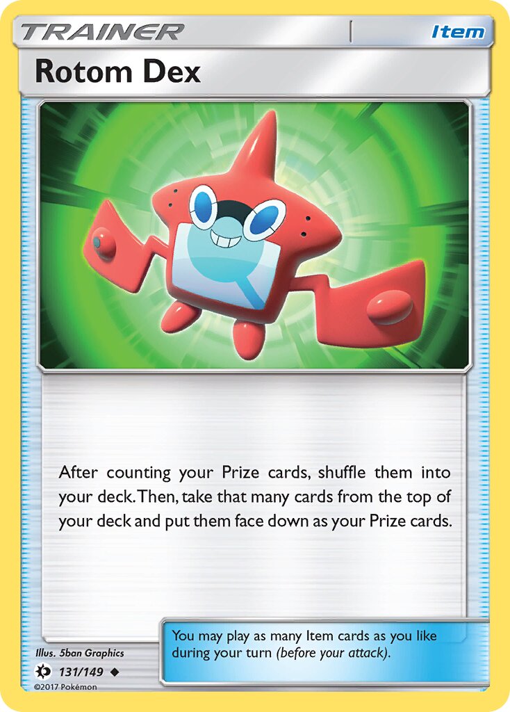 Rotom Dex 131/172 — Sun & Moon (English Pokémon TCG card)