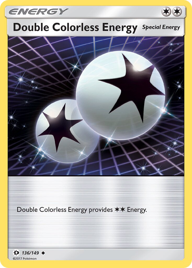 Double Colorless Energy 136/172 — Sun & Moon (English Pokémon TCG card)