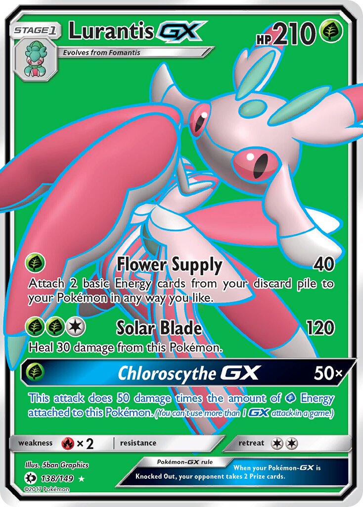 Lurantis-GX 138/172 — Sun & Moon (English Pokémon TCG card)