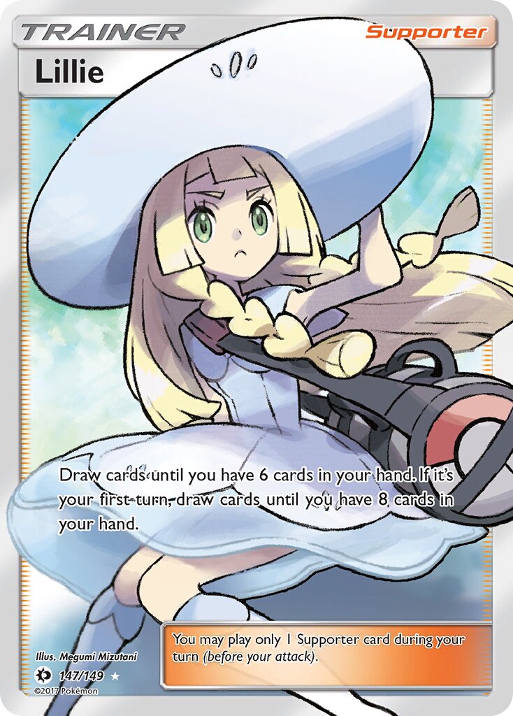 Lillie 147/172 — Sun & Moon (English Pokémon TCG card)